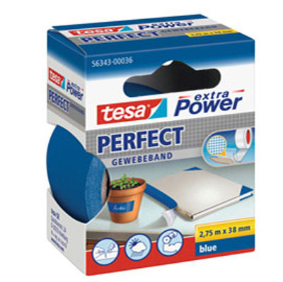 Immagine di Nastro adesivo telato XP Perfect - 38 mm x 2,7 m - blu -Tesa [56343-00036-04]