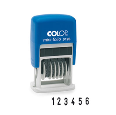 Immagine di Timbro Numeratore Colop Autoinchiostrante 6 Colonne 3.8mm Mini Folio s/126  [S126]