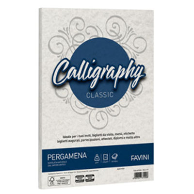 Immagine di Confezione 50 Fogli Favini A4 Bianco 01 90gr  Carta Calligraphy Pergamena [A690204]