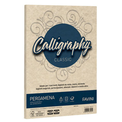 Immagine di Confezione 50 Fogli Favini A4 Sabbia 02 90gr  Carta Calligraphy Pergamena [A69U204]