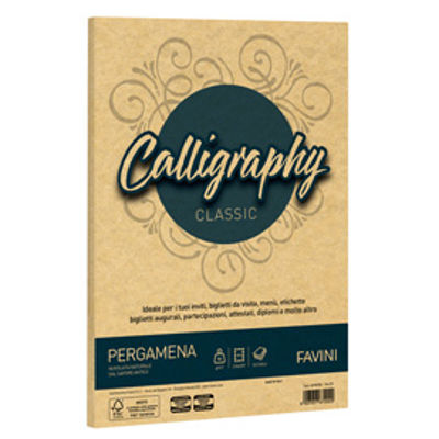 Immagine di Carta Calligraphy Pergamena - A4 - 90 gr - oro 03 - Favini - conf. 50 fogli [A69W204]