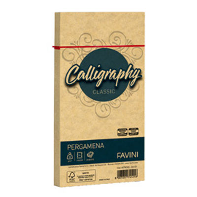 Immagine di Busta Calligraphy pergamena - 110 x 220 mm - 90 gr - oro 03 - Favini - conf. 25 pezzi [A57W203]