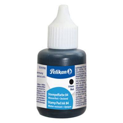 Immagine di Inchiostro per Timbri Resistente all' Acqua Pelikan 84 30ml. Nero [0BCT11]