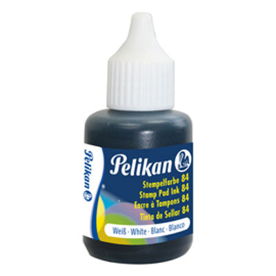 Immagine di Inchiostro per Timbri Resistente all' Acqua Pelikan 84 30ml. Bianco [0BCT17]