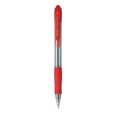 Immagine di Penna a Sfera a Scatto Pilot Supergrip Punta Media 1.0mm Rosso [001442]