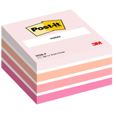 Immagine di BLOCCO POST-IT 2028-P CUBO ROSA 76X76MM 450FG 72GR AQUARELLE [82358]