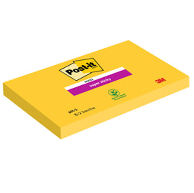 Immagine di BLOCCO 90foglietti Post-itSuper Sticky 76x127mm GIALLO ORO 655-S [82470]