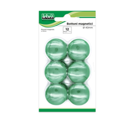 Immagine di BLISTER 12 MAGNETI MR-40 VERDE DIAM.40MM [MR-40-V]