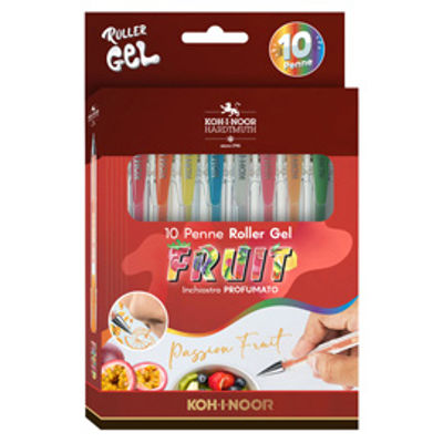 Immagine di Roller gel colorati - colori fruit - Koh I Noor - astuccio 10 roller [NAGP10F]