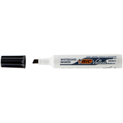 Immagine di Pennarello Whiteboard Marker Velleda 1791 - nero - punta a scalpello da 3,3 a 4,6mm - Bic [1199179109]