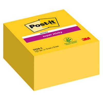 Immagine di BLOCCO 350foglietti Post-it®Super Sticky 2028-S 76x76mm GIALLO ORO [57524]