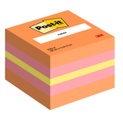 Immagine di BLOCCO MINICUBO 400foglietti Post-it® 51x51mm 2051-P ROSA/ARANCIO [34562]