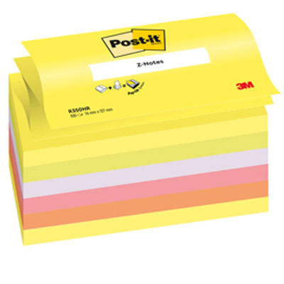 Immagine di BLOCCO Post-it®Super Sticky Z-Notes 76x127mm 100fg R350NR ASSORT.NEON [8029]