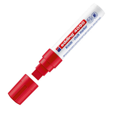 Immagine di MARCATORE EDDING 4090 ROSSO P.SCALPELLO - GESSO LIQUIDO [4090-ROSSO]