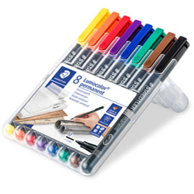 Immagine di Pennarello Astucci Lumocolor Permanent 317 - punta 1,0mm - 8 colori  - Staedtler [317WP8]