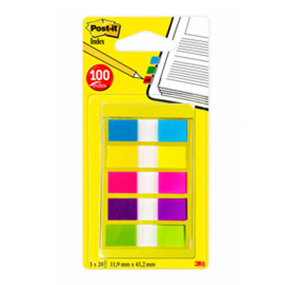 Immagine di MINISET 100 POST-IT INDEX 683-5CBEU FORMATO MINI [90842]