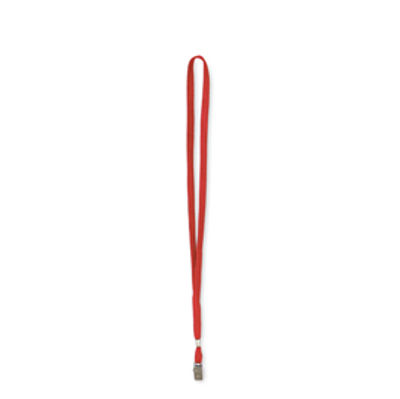 Immagine di Cordoncino per portabadge - rosso - 49 x 1 cm - Lebez - conf. 100 pezzi [31-093-R-B]