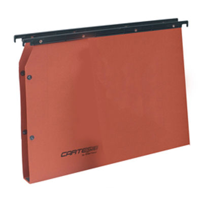 Immagine di Cartella sospesa Cartesio Plus - armadio - interasse 33 cm - fondo U 30 mm - 32,6x28 cm - arancio - Bertesi [314M LINK3-A2]