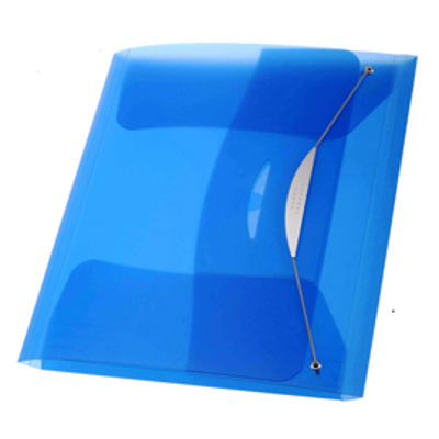 Immagine di Cartellina con elastico Swing - PPL - 23,5x34,5 cm - blu - Fellowes [40336]