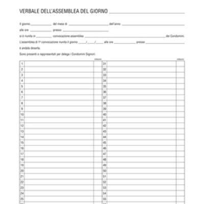 Immagine di Registro verbali assemblea condominio - 31 x 24,5cm - 96 fogli - Edipro [E2529]