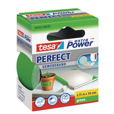 Immagine di Nastro adesivo telato XP Perfect - 38 mm x 2,7 m - verde - Tesa [56343-00039-04]