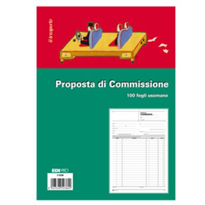 Immagine di Blocco copia commissioni - uso mano - 29,7 x 21cm - 100 fogli - Edipro [E5236]