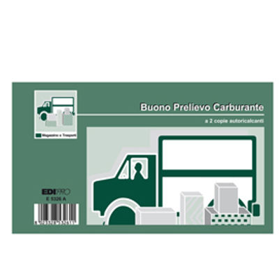 Immagine di Blocco prelievo carburante - 50/50 fogli autoricalcanti - 9,9 x 17cm - Edipro [E5326A]