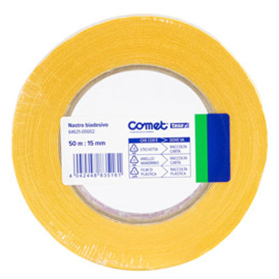 Immagine di NASTRO BIADESIVO 50MTX15MM TRASP. 64-621 TERMO SINGOLO COMET [64621-00002-02]