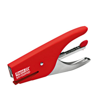 Immagine di Cucitrice a pinza RAPID S51 SOFT GRIP rosso [10538747]