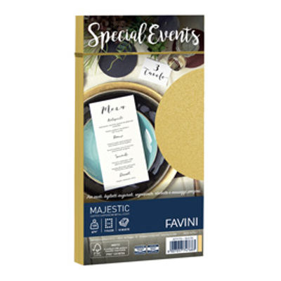 Immagine di 10 buste SPECIAL EVENTS METAL 120gr 110x220mm oro FAVINI [A57H154]