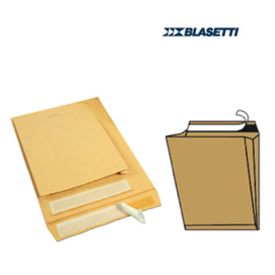 Immagine di 10 BUSTE A SACCO AVANA 190X260X40MM CON SOFFIETTI E STRIP MONODEX [578]