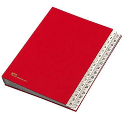 Immagine di Classificatore numerico 1/31 - 643D - 24x34 cm - rosso - Fraschini [643D-ROSSO]