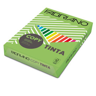 Immagine di Carta Copy Tinta - A4 - 80 gr - colori forti verde pisello - Fabriano - conf. 500 fogli [60221297]