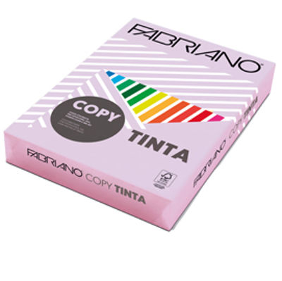 Immagine di Carta Copy Tinta - A4 - 80 gr - colore tenue lavanda - Fabriano - conf. 500 fogli [60821297]