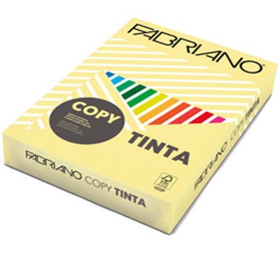 Immagine di Carta Copy Tinta - A4 - 80 gr - colore tenue banana - Fabriano - conf. 500 fogli [61121297]