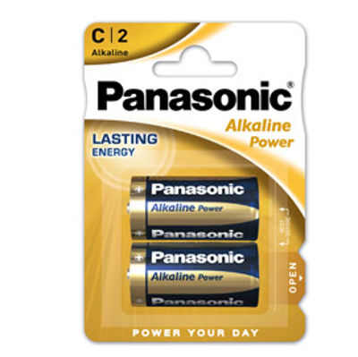 Immagine di BLISTER 2 PILE MEZZATORCIA ALKALINE C 1,5V PANASONIC [C500014]