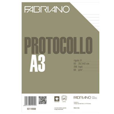 Immagine di PROTOCOLLO A4 1RIGO 200FG 60GR FABRIANO [02110560]