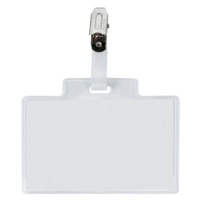 Immagine di Portanome Pass 3 M - clip in metallo - senza cartoncino - 9,5 x 6 cm - Sei Rota - conf. 100 pezzi [318007]