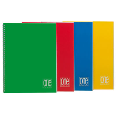 Immagine di Quaderno One Color - A5 - s/fori - 1 rigo - 60 fogli - 80 gr - spiralato - Blasetti [1299]