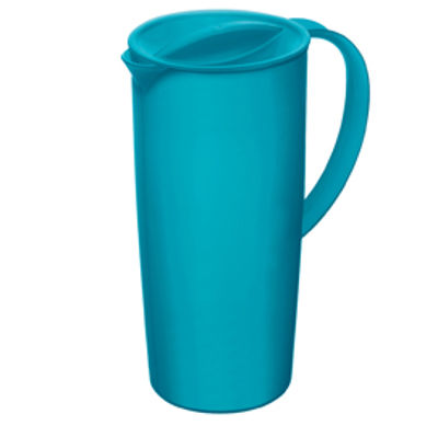 Immagine di Caraffa con coperchio - 16 x 10,5 x 22,5 cm - PPL - 1,2 L - blu - Rotho [F707058]