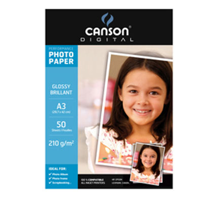 Immagine di CARTA INKJET A3 210GR 50FG PHOTO GLOSSY PERFORMANCE CANSON [200004326]