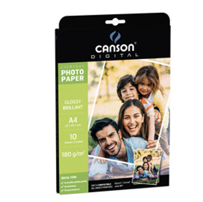 Immagine di CARTA INKJET A4 180GR 10FG PHOTO GLOSSY EVERYDAY CANSON [200004474]