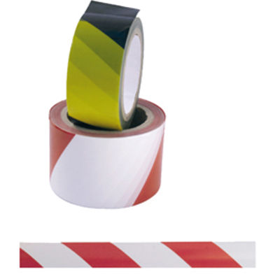 Immagine di Nastro adesivo di sicurezza - 50 mm x 25 m - rosso/bianco - Viva [1620-R/B]