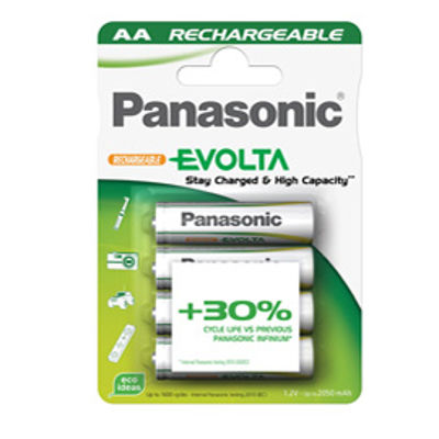 Immagine di BLISTER 4 PILE STILO RICARICABILI AA 1,2V INFINIUM PANASONIC [C307016]