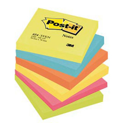 Immagine di BLOCCO 100foglietti Post-it® 76x76mm 654-TFEN ENERGY 72GR ASSORTITO [67614]