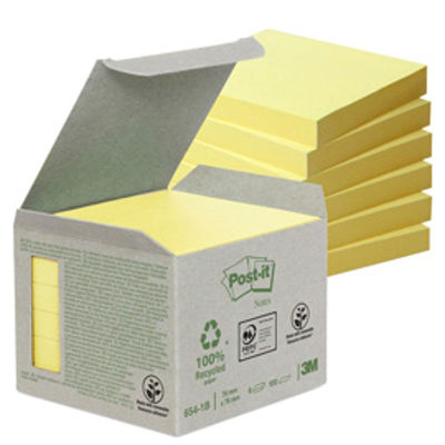 Immagine di Blocco Post It Z Notes Green - giallo - 76 x 76mm - 100 fogli - riciclabile 100% - Post It [654-1B]