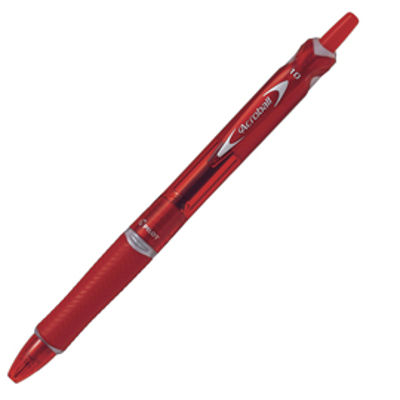 Immagine di Penna a sfera a scatto Acroball Plastic - punta 1.0mm - rosso  - Pilot [040312]