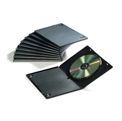 Immagine di Custodia Slim per DVD - nero - Fellowes - scatola 10 pezzi [8336401]