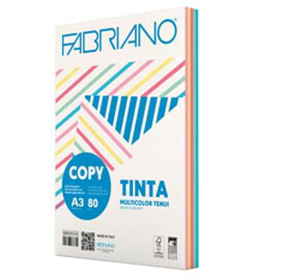 Immagine di CARTA COPY TINTA MULTICOLOR A3 80gr 250fg mix 5 colori tenui FABRIANO [62529742]