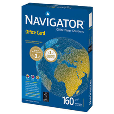 Immagine di CARTA NAVIGATOR office card A4 160GR 250FG 210X297MM [02 A4 160 NAV]